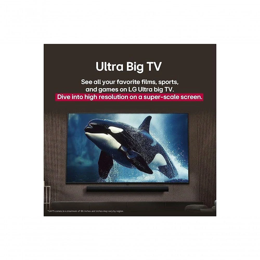 Smart TV LG UHD AI 4K 55 UA75 Processador &alpha;7 Gen8 e Tecnologia 2025 55UA7500PSA.BWZ Bivolt