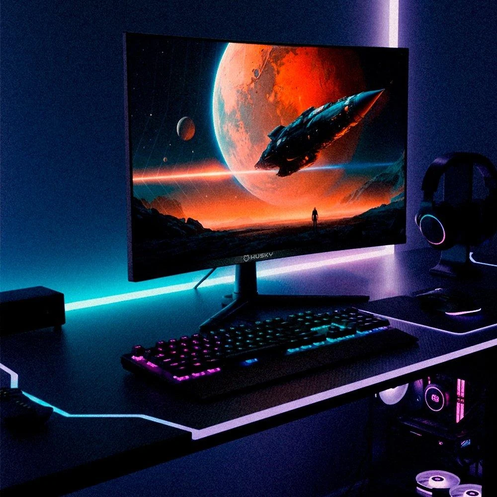 Miniatura Monitor Gamer Curvo Husky Boreal 27", FHD, 260Hz, 1ms, Adaptive Sync, VA, DisplayPort e HDMI, HDR - HMG00627PT