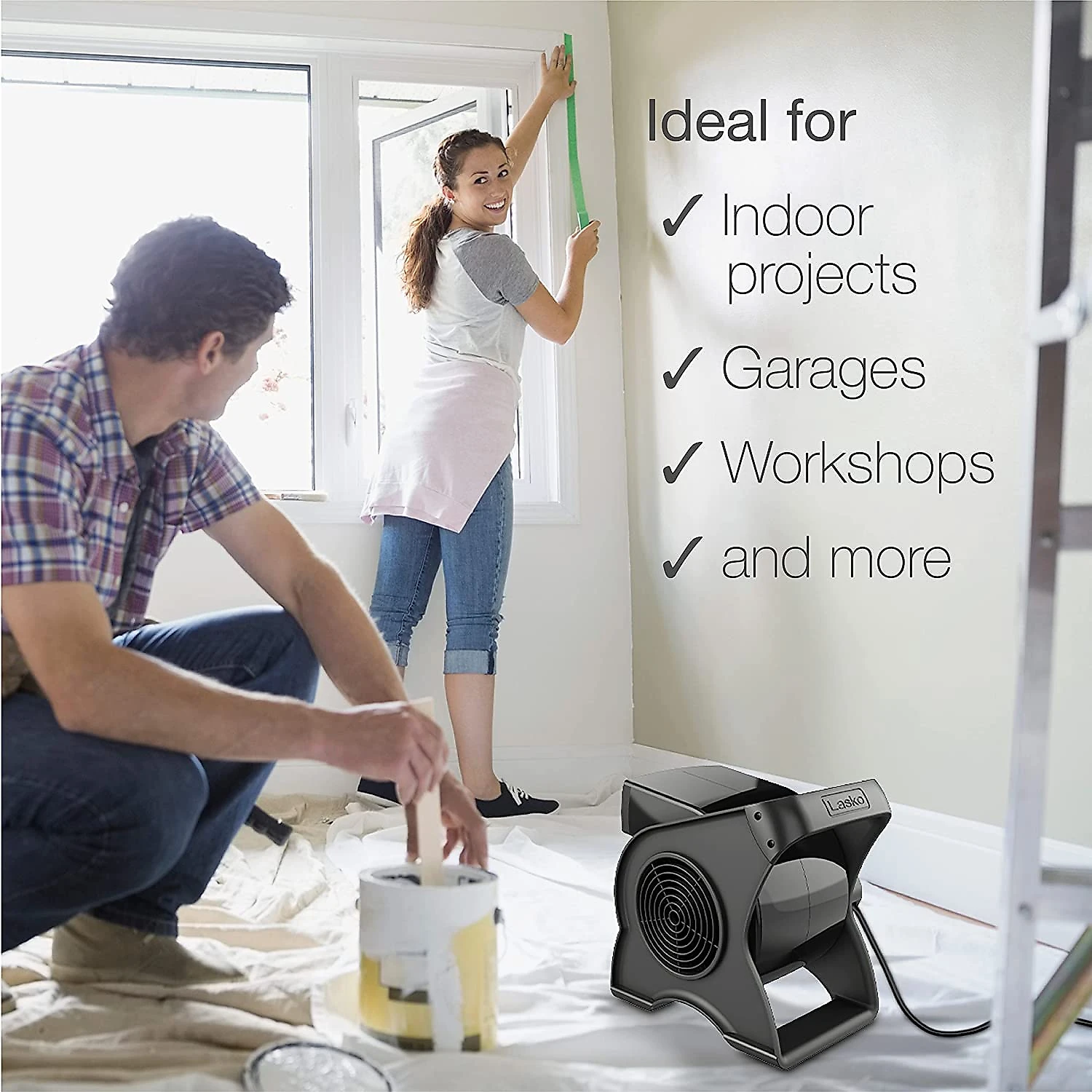 Lasko U12104 Ventilador de Piso 3 Velocidades 110V 100W Preto