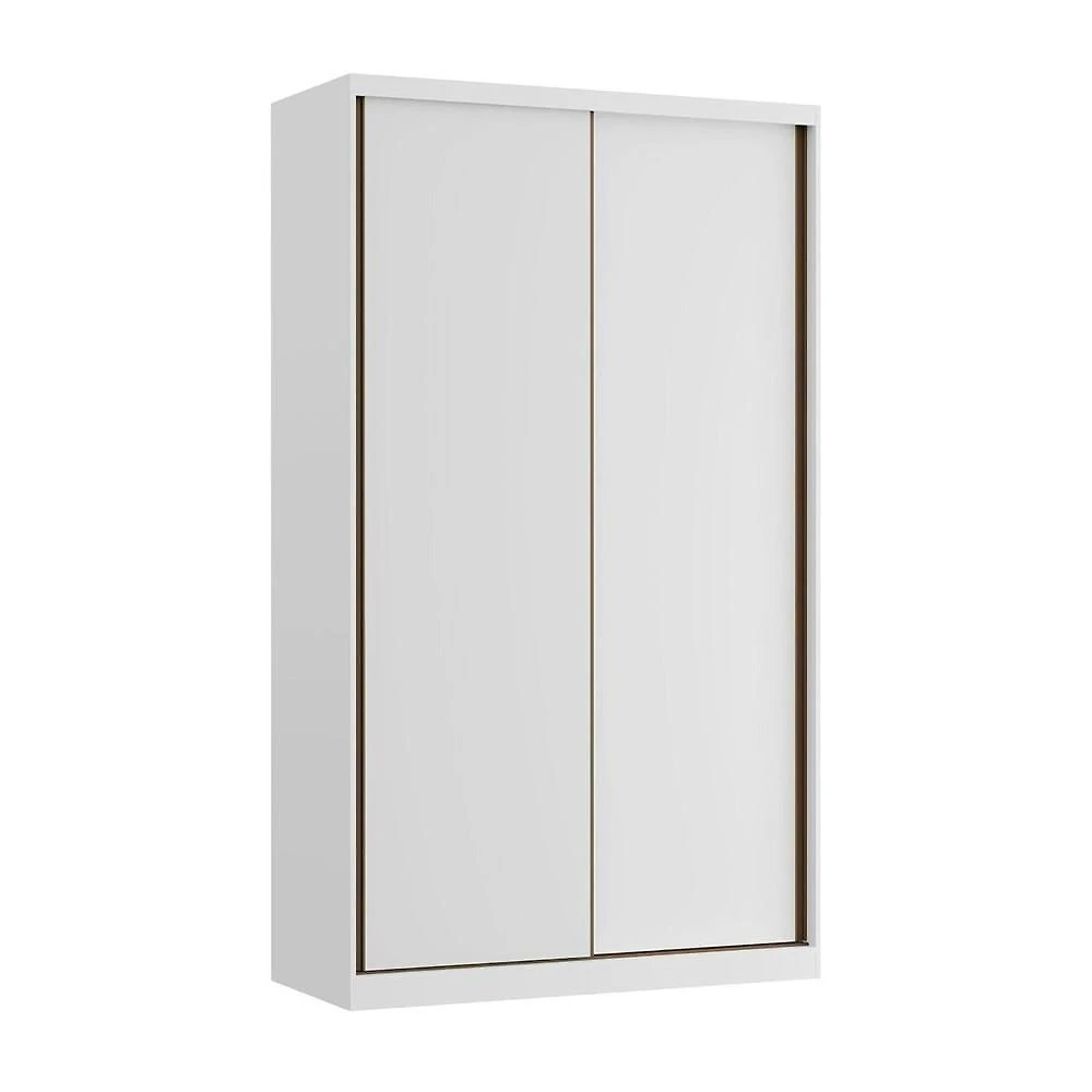 Miniatura Guarda Roupa Solteiro 2 Portas de Correr Mdf 138cm Branco