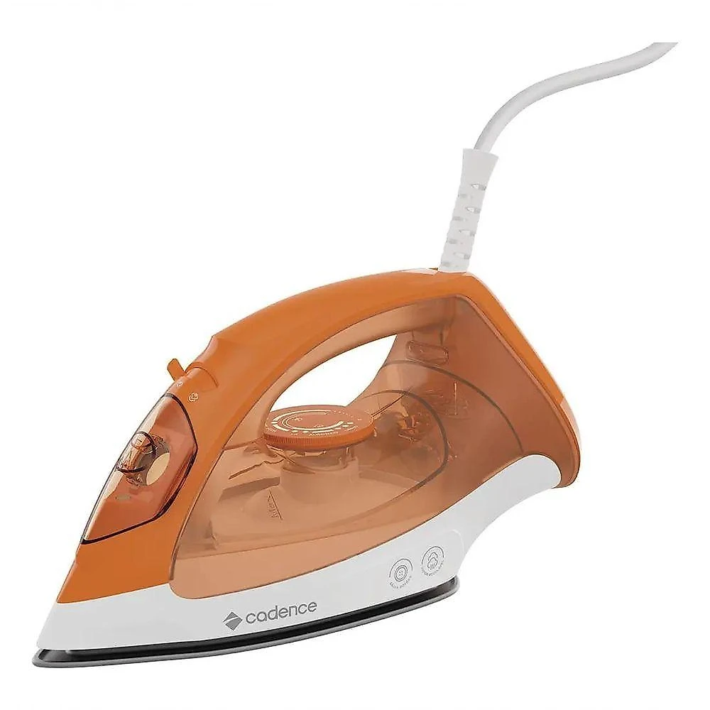 Ferro de Passar a Vapor Cadence IRO210 Base Antiaderente Laranja 220V