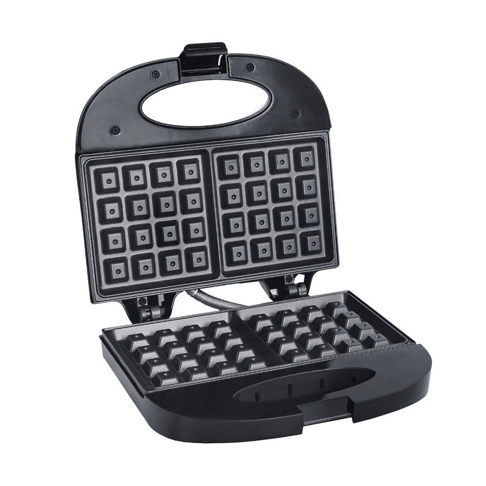 Máquina De Waffle Inox Antiaderente 750w Estilo Liége 220V Com Luz Indicadora E Alça Com Trava