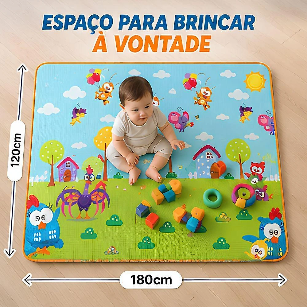 Tapete Infantil 20202 Dupla Face Galinha Pintadinha 180x120cm Yeet