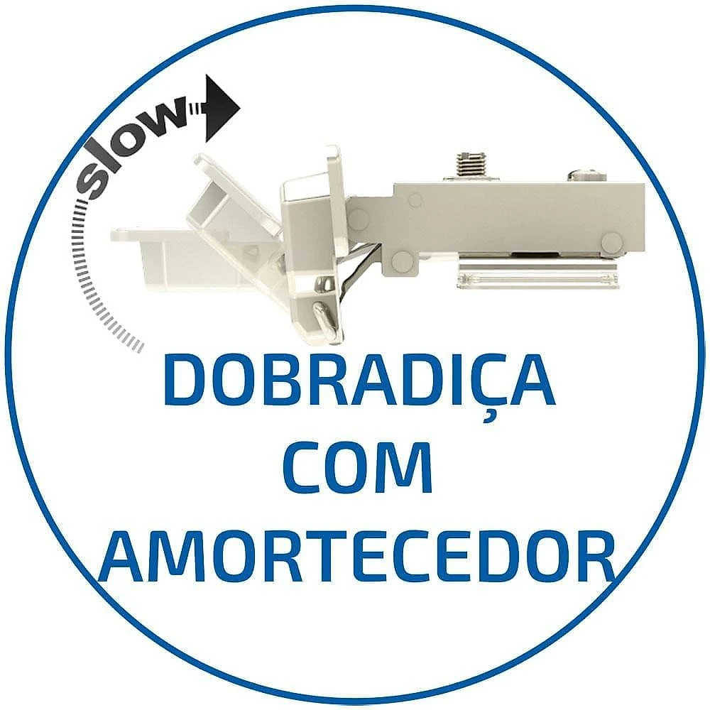 Balcão bartira cristal mdp 15mm com 1 porta e 1 prateleira - 40cm de largura