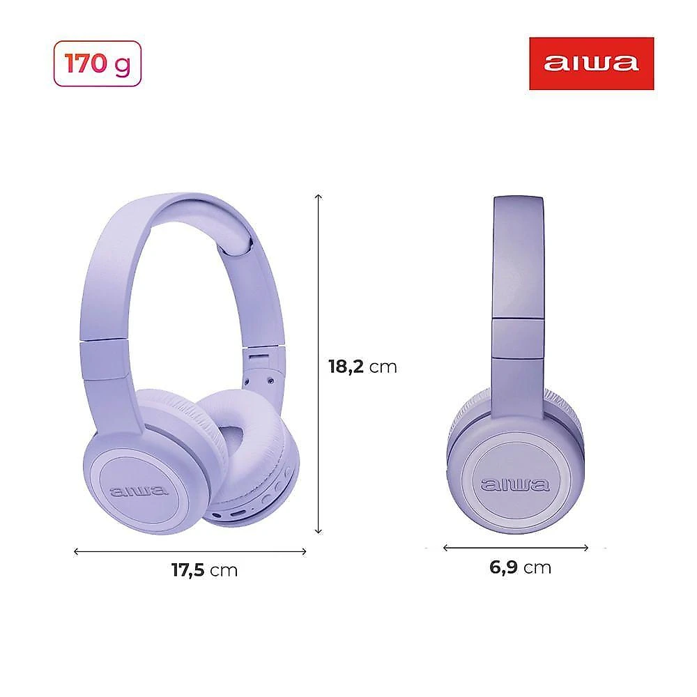 Fone De Ouvido Headphone Aiwa Hp-03-p Bluetooth Drive 30mm Fone De Ouvido Aws-hp-03-p