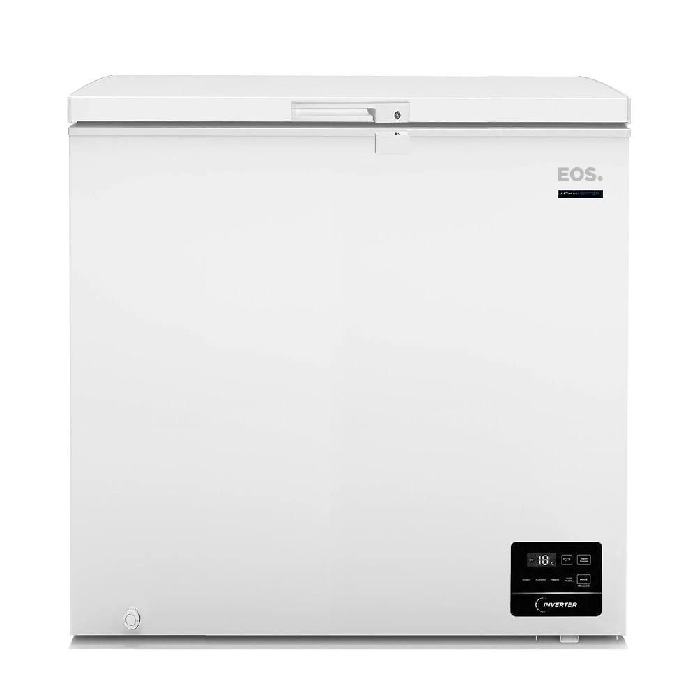 Freezer Conservador Horizontal EOS EFH251IDX Semiautomático 215L Tripla Ação Max Inverter Branco