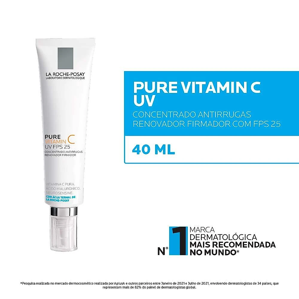 Creme facial anti-idade la roche-posay pure vitamin c fps25 40ml