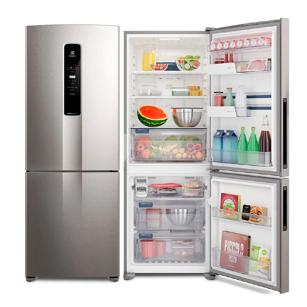 Geladeira Electrolux Frost Free Inverter 490L Inverse Inox Look IB7S