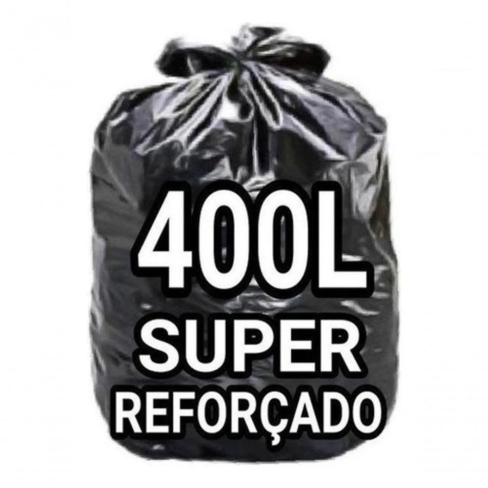 Sacos de Lixo 400 Litros Super Reforçado 50 Unidades para Grande Volume Higipack