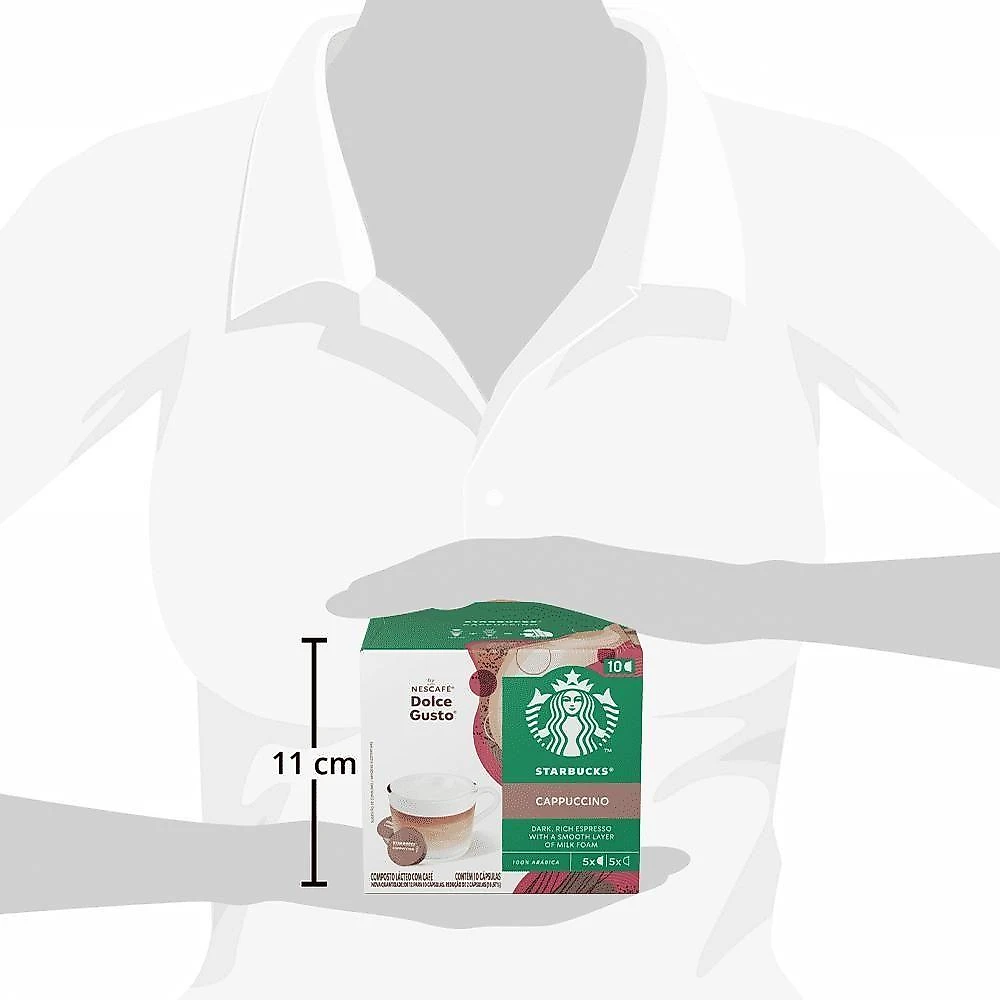 Cápsula de Café Cappuccino Starbucks para Máquina Nescafé Dolce Gusto 10 Unidades