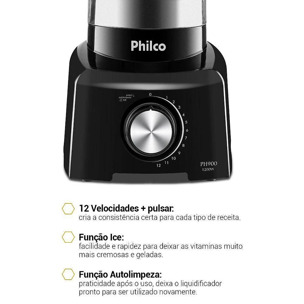 Liquidificador Philco PH900 Preto 1200W 110V