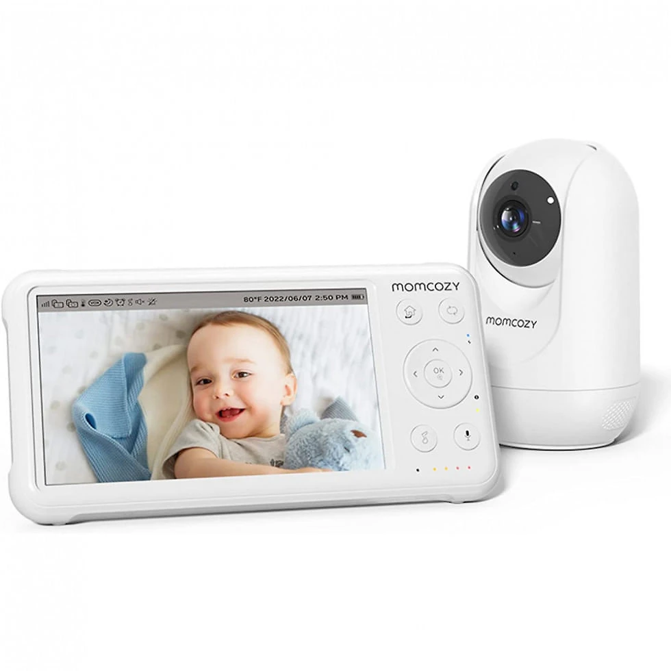 Babá Eletrônica Momcozy Monitor HD 1080P com Câmera, Vídeo e Visão Noturna
