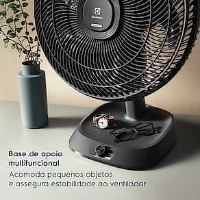 Ventilador de Mesa Electrolux EFD40 DuoForce Air+ 40cm 126W 6 Pás Grafite 110V