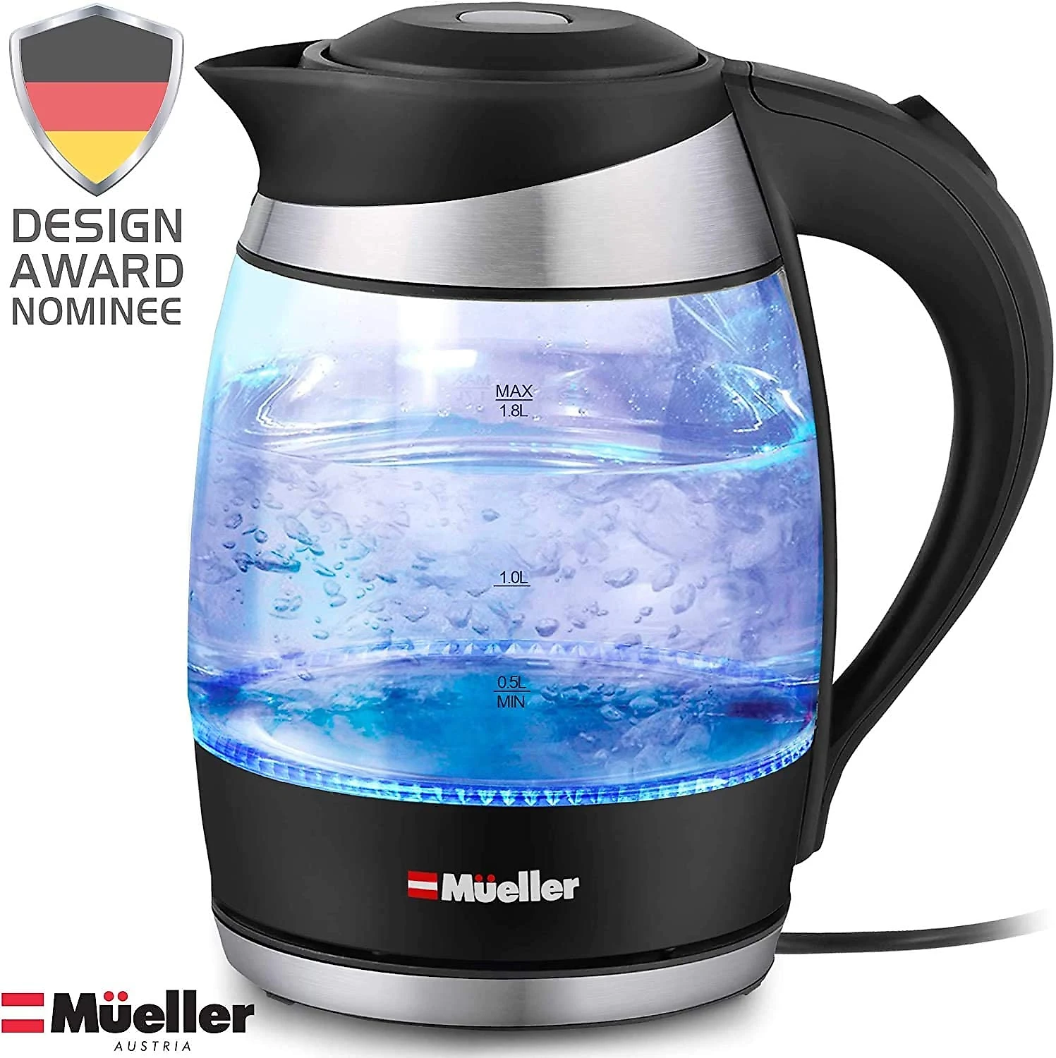 Mueller Premium Chaleira Elétrica 18L1500W c Desligamento Automático