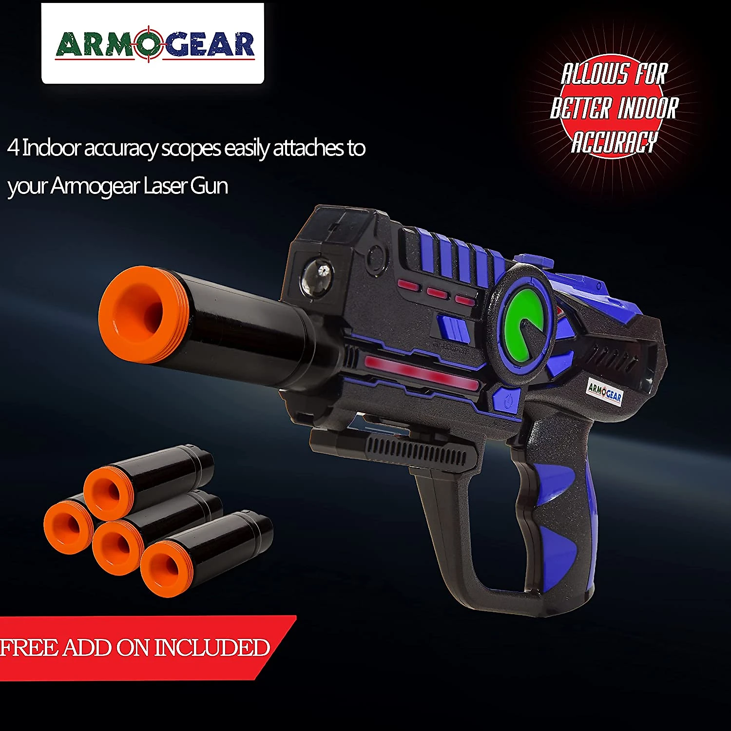 ArmoGear Pistola de Brinquedo a Laser com Colete Recarregável que Exibe a Pontuação para Crianças a Partir de 8 Anos