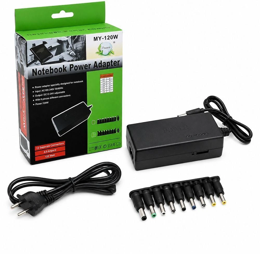 Fonte Carregador Universal Notebook 120W Bivolt com 8 Plugs MDM