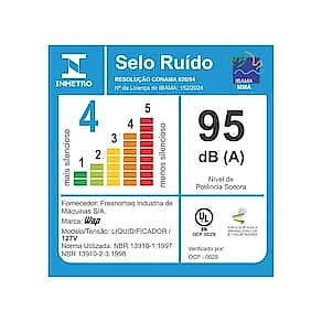 Liquidificador Wap Prosdócimo 900W Cinza/Preto 2L - WB2000 110V