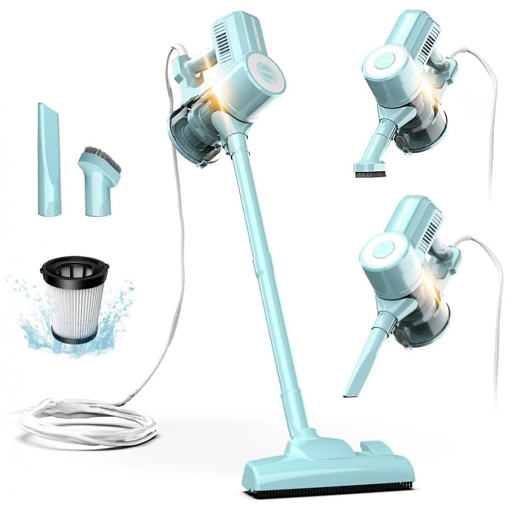 Aspirador de Pó Roomie Tec 450W, Leve 2 em 1 com Sucção Poderosa, Filtro HEPA sem Saco, Capacidade de Pó Grande, Cabo de 6m Ideal para Pisos