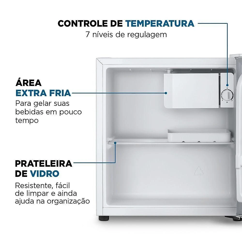 Frigobar Mondial 46l Porta Reversível Branco Fgb-01-w50 127v