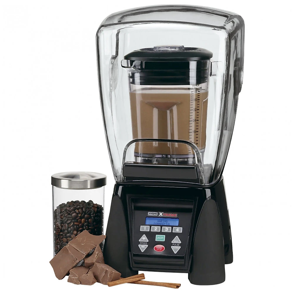 Liquidificador Industrial Waring MX1500XTXP Xtreme 3 1/2 hp com Teclado Programável, Tela LCD, Velocidade Ajustável e Recipiente de 1