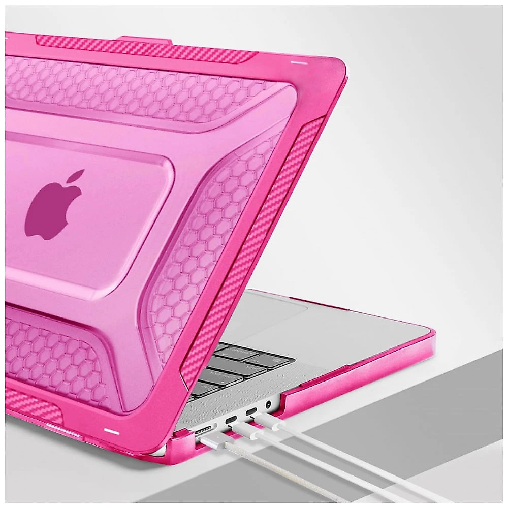 MOSISO Capa Rígida para MacBook Pro 16" 2025-2021, TPU Anti-Choque com Kickstand Dobrável e Teclado, Rosa