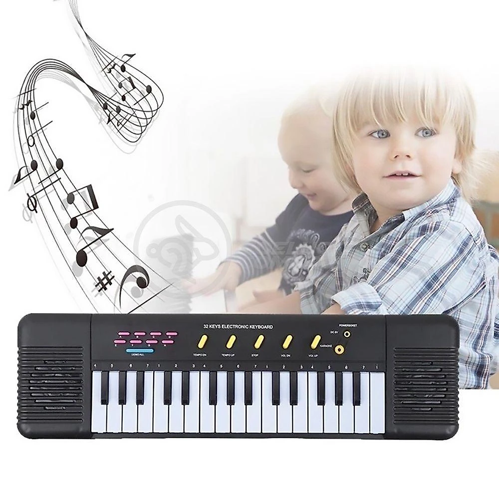 Mini Teclado Infantil 32 Teclas Musical Karaokê E Microfone