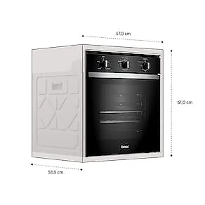 Forno Elétrico de Embutir Consul 84L COB84BE Porta Removível Timer Autodesligamento Luz Interna Preto 110V