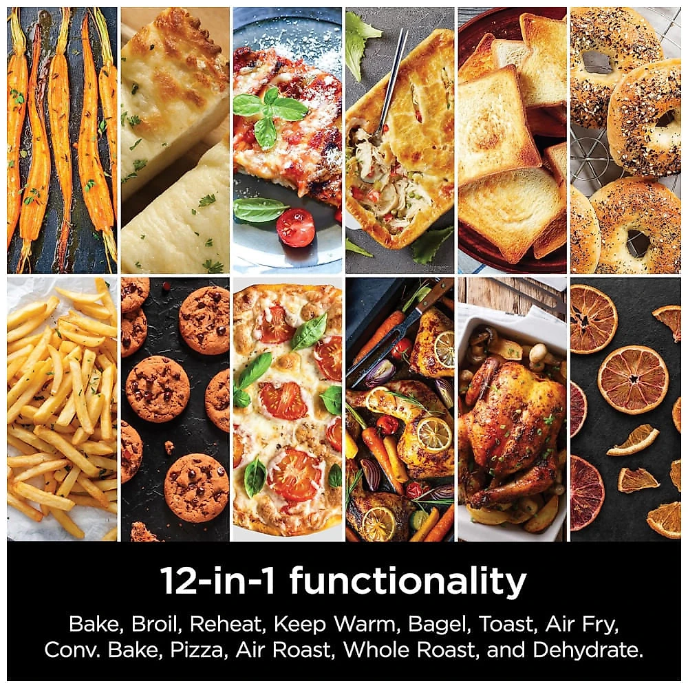 Forno Elétrico Air Fryer 12 em 1 com Porta Flexível e Tecnologia DualZone, 110V 1800W, Ninja DCT601 Double Stack XL, Prata 110v