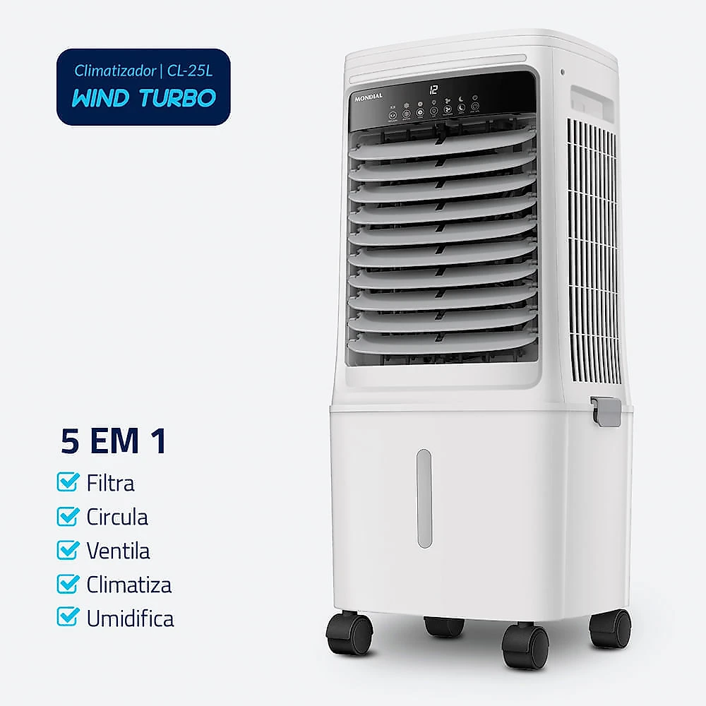 Climatizador Wind Turbo Mondial Branco 150W 127V/220V - CL-25L 110