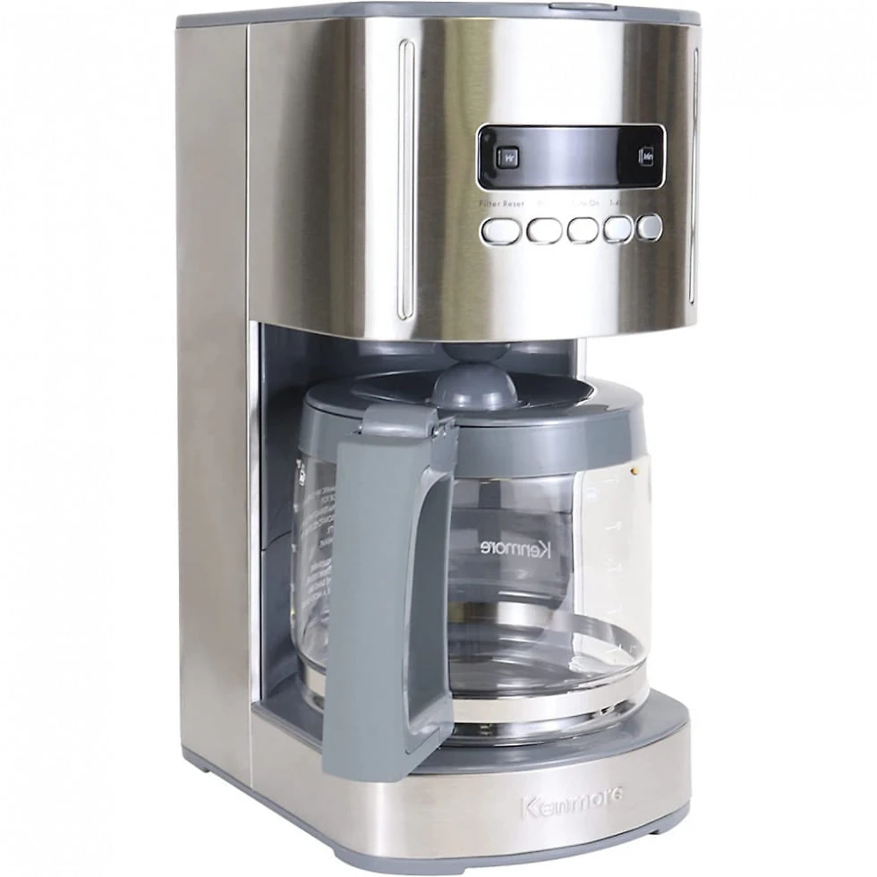 Cafeteira Programável 12 xícaras em Aço Inoxidável, 110V 1000W, Kenmore, Prata