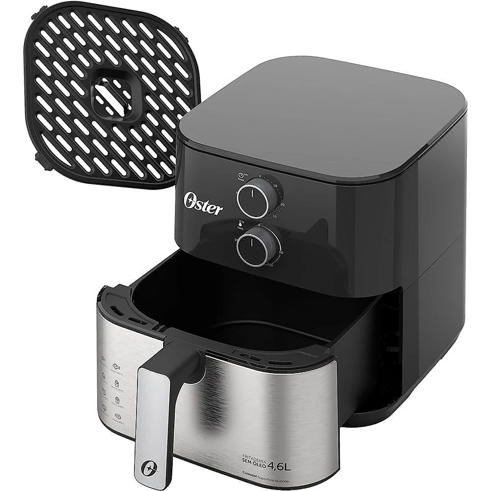 Kit Fritadeira Inox Compact 4,6L E Liquidificador 1400 Full Oster 220V