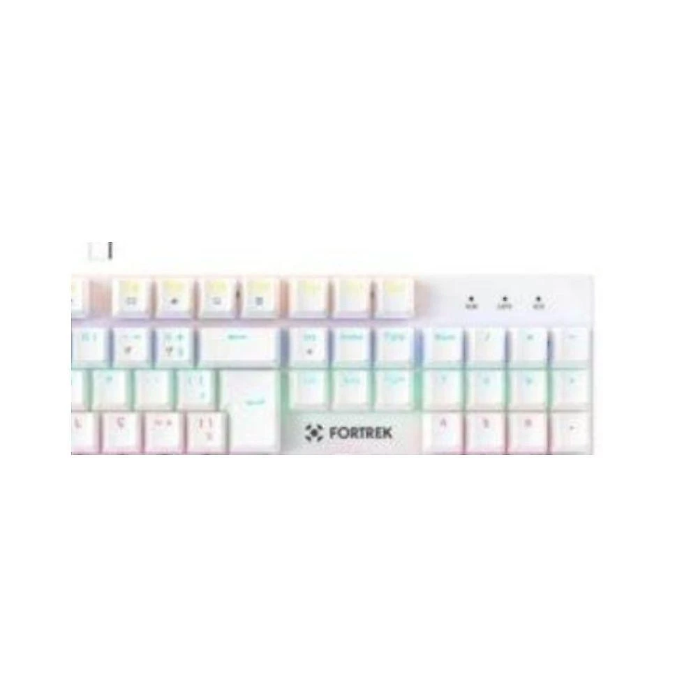 Teclado Gamer Mecânico Fortrek Gravity 100 Fullsized Switches Outemu Red Iluminação Rainbow Branco