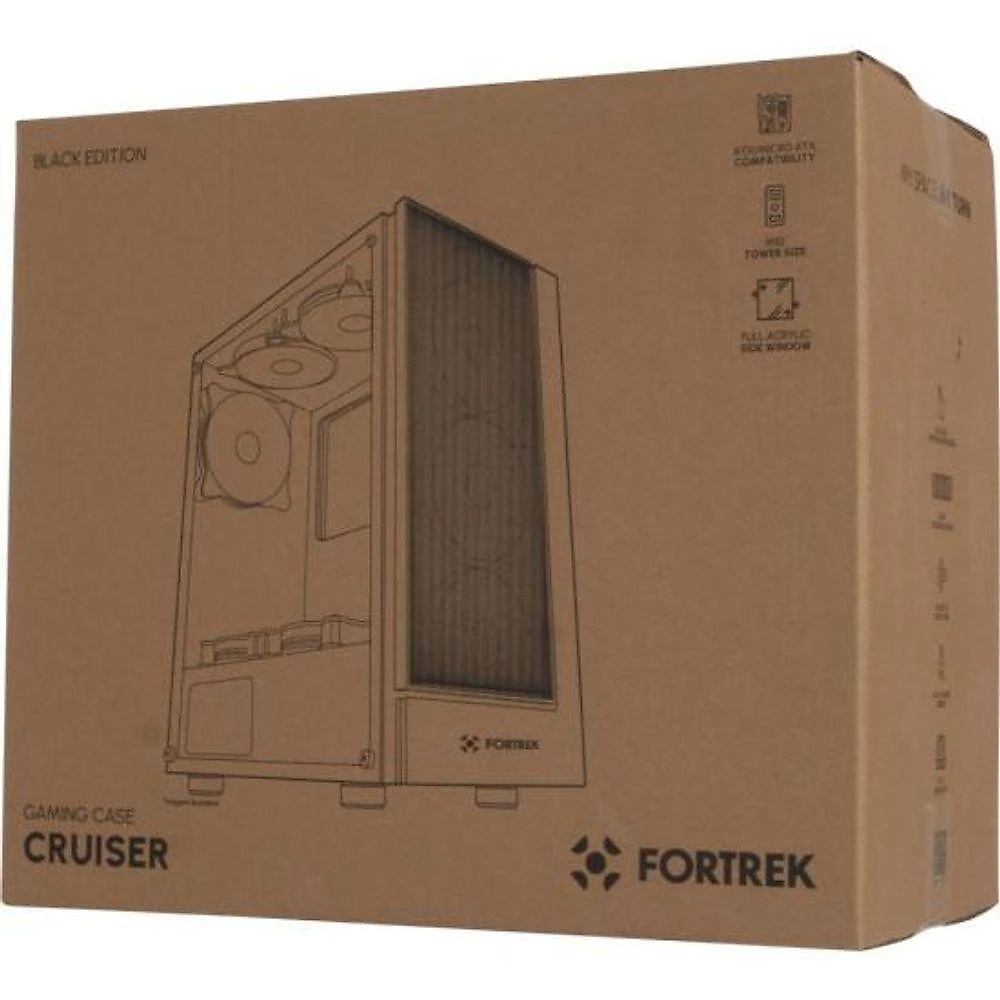 Gabinete Gamer Fortrek Cruiser Mid Tower Rgb Preto [f002]