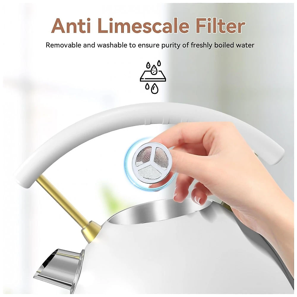 Chaleira Elétrica Rasonic Retrô 1,8L Aço Inox - 1500W, Silenciosa, Termômetro, Desligamento Automático