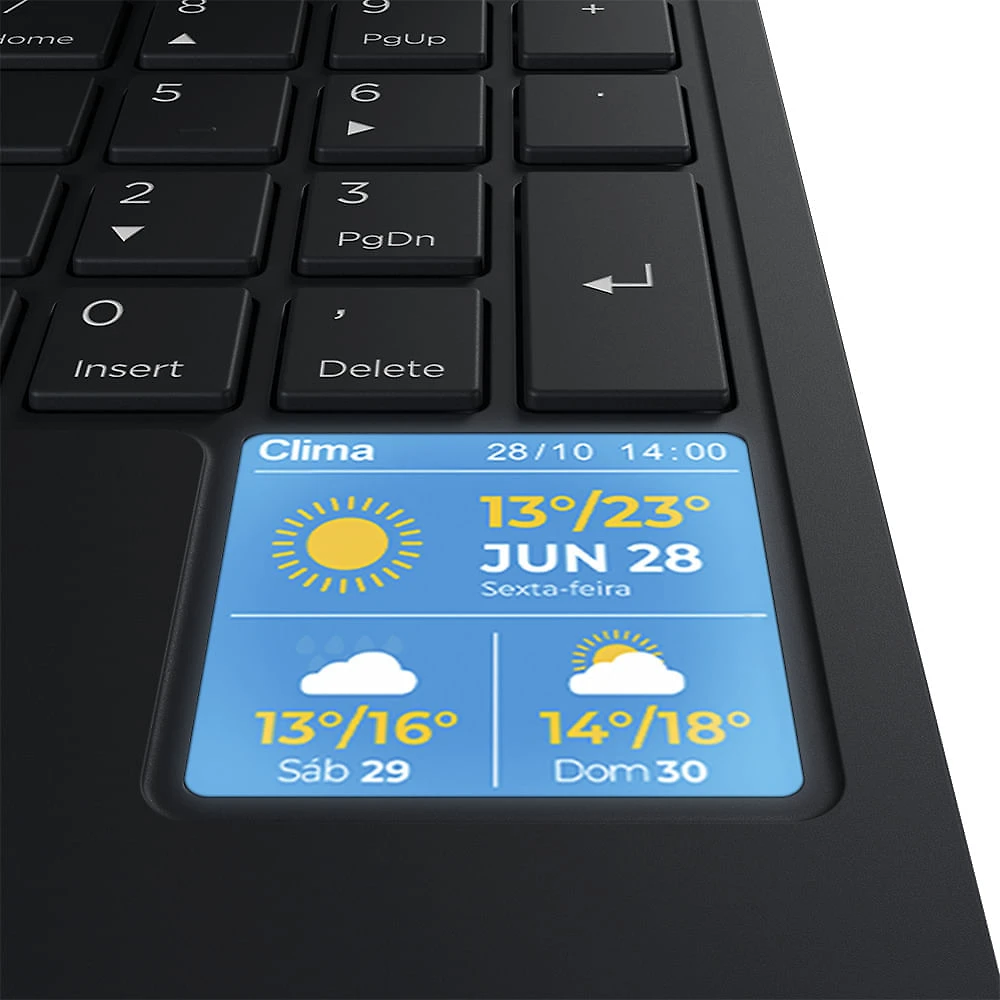 Miniatura Notebook Positivo Vision R15M AMD® Ryzen 5-5625U Linux 16GB RAM 512GB SSD Wi-Fi 6 15” Full HD IPS Minitela - Preto