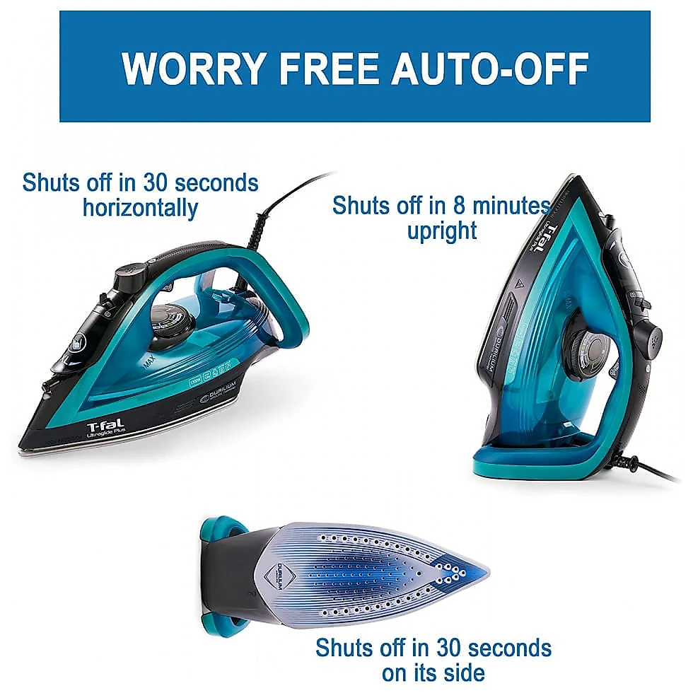 Ferro de Passar a Vapor T fal FV5841U0 com base em Durilium, 1800W 110V, Azul