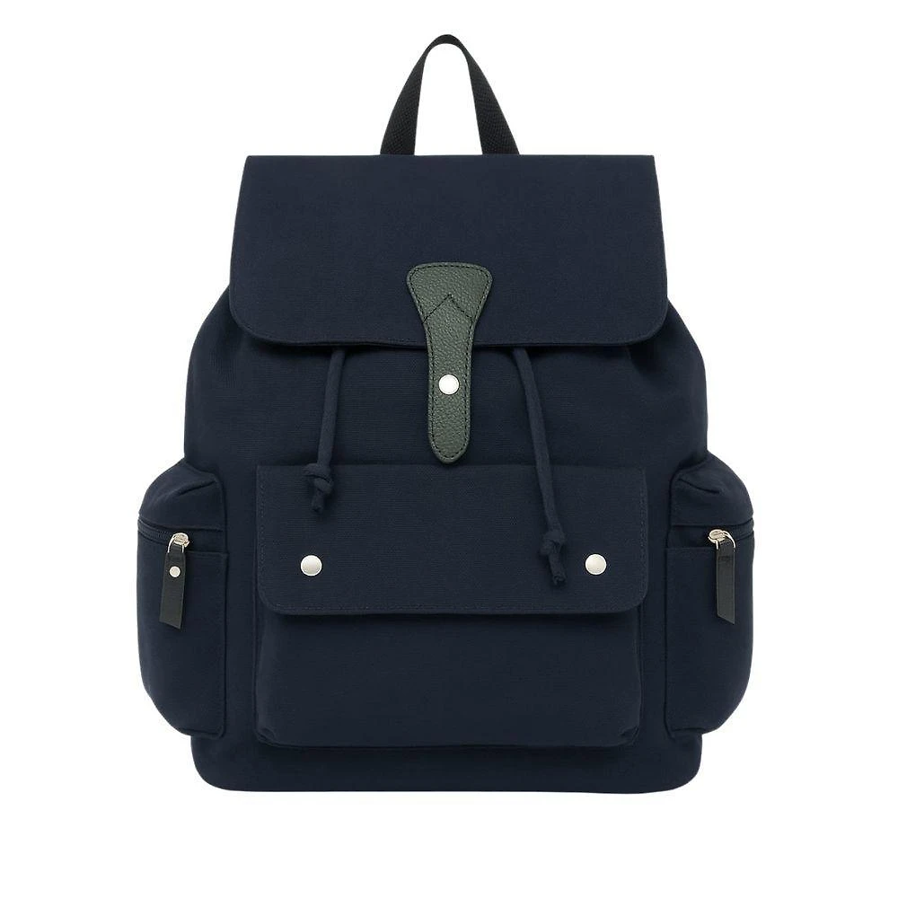 Mochila Zup Bags Pan Zup Lona de Algodão Azul Marinho Unissex