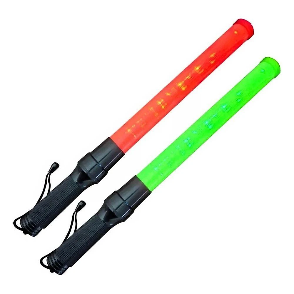 Bastao Sinalizador Led 2 Cores Kit 6 Unidades Fluorescente Lanterna Estacionamento Transito Obra