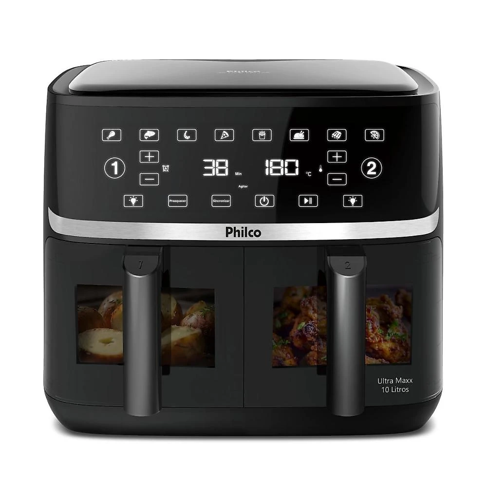 Air fryer philco 10l cesto duplo 2000w paf10a 220v