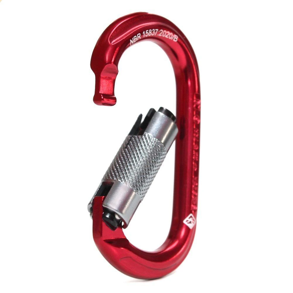 Mosquetão Usclimb Alumínio Oval Keylock Trava Automática 22kn Ce Uiaa