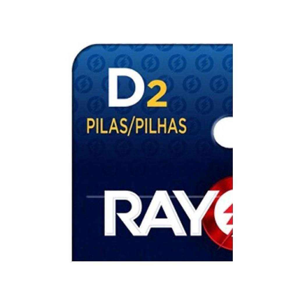 Pilha D2 Grande com 2 Unidades Longa Duracao Ideal para Dispositivos de Baixo Consumo Rayovac