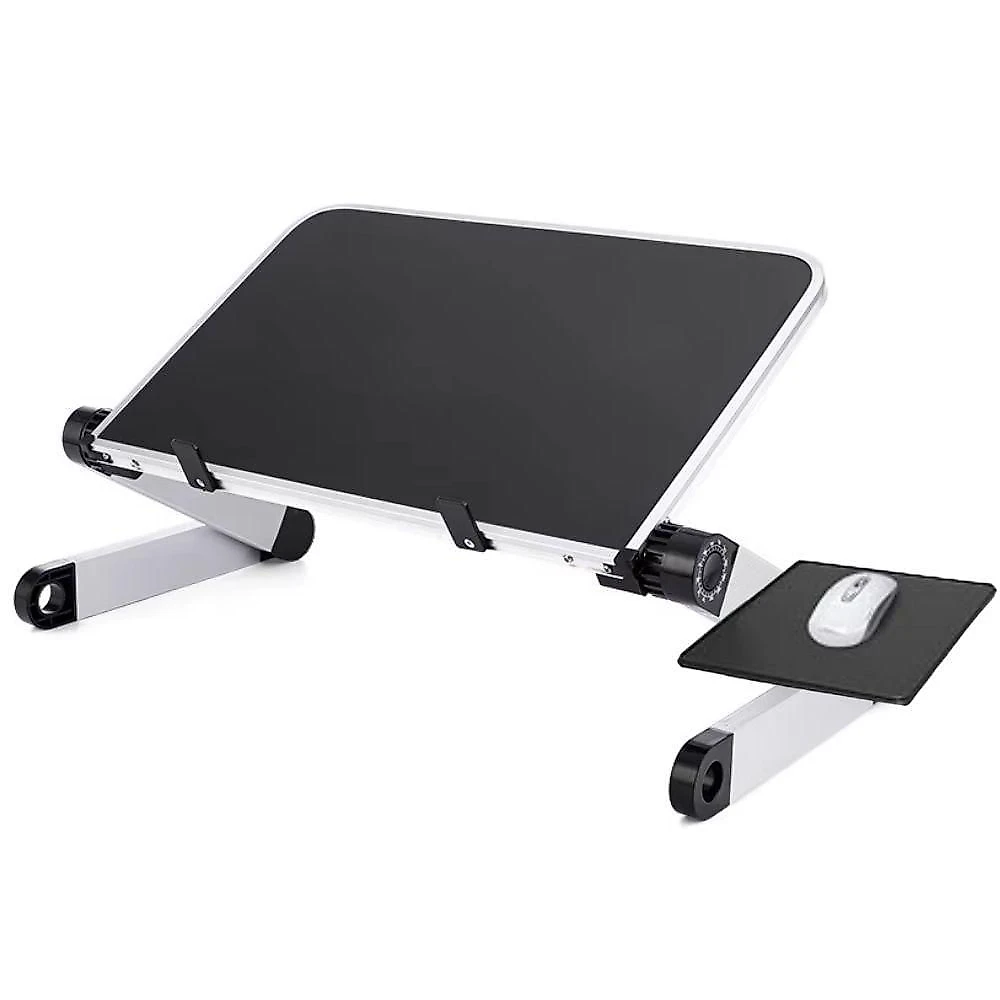 Mesa Notebook Dobrável em Alumínio com Mousepad Articulado 360 graus  Preto Yeet