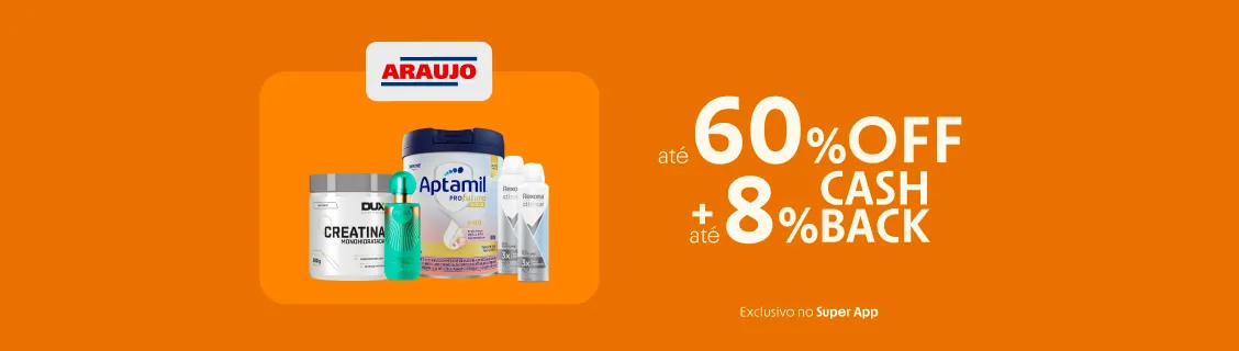 Drogaria Araújo com até 8% de cashback