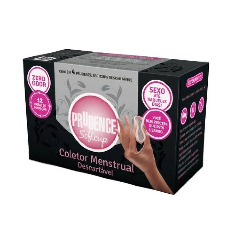 Miniatura Coletor Menstrual Descartavel Prudence Soft Cup Com 4