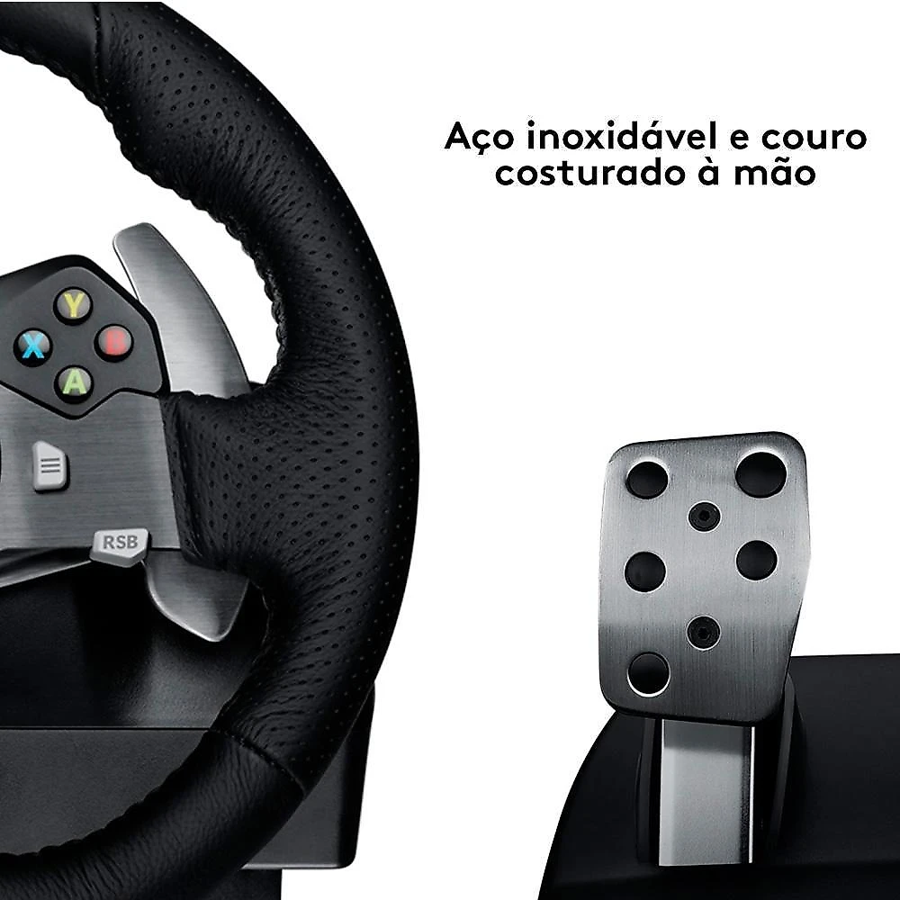 Volante Logitech G920 Driving Force para Xbox Series X|S, Xbox One e PC - 941-000122