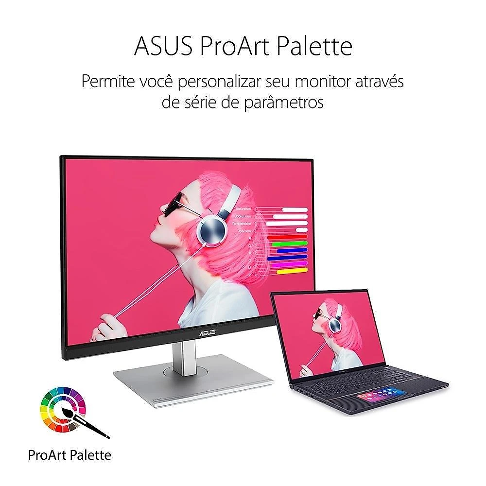 Monitor Profissional ASUS ProArt 24", Full HD, IPS, Altura Ajustável, Som Integrado - PA247CV