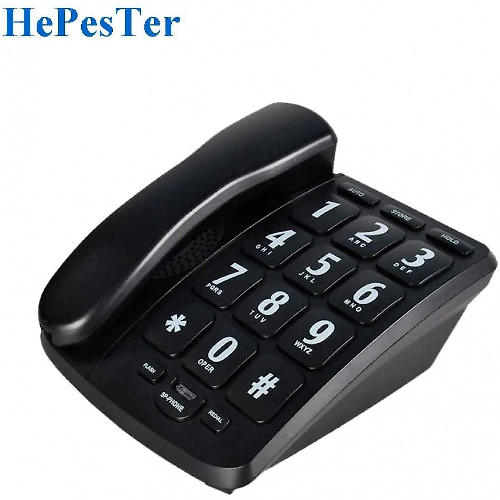 HePesTer P02 Telefone com Fio para Sênior com Tecla Grande e Toque Alto 1 Ap