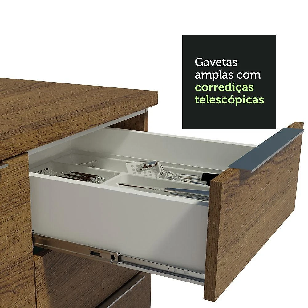 Armário de cozinha completa 270cm rustic stella madesa 06