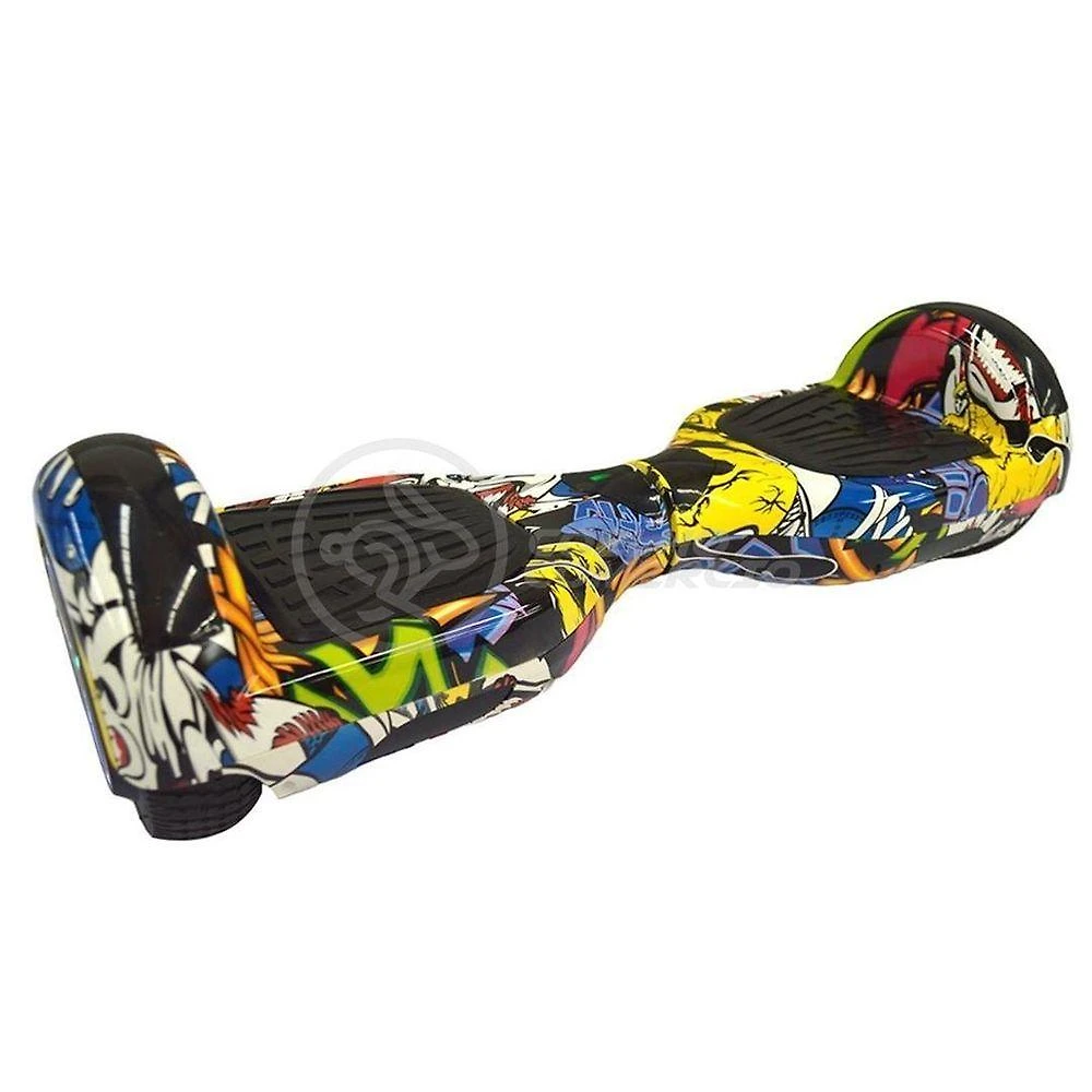 Infantil Skate Elétrico Arte Urbana Led Grafite