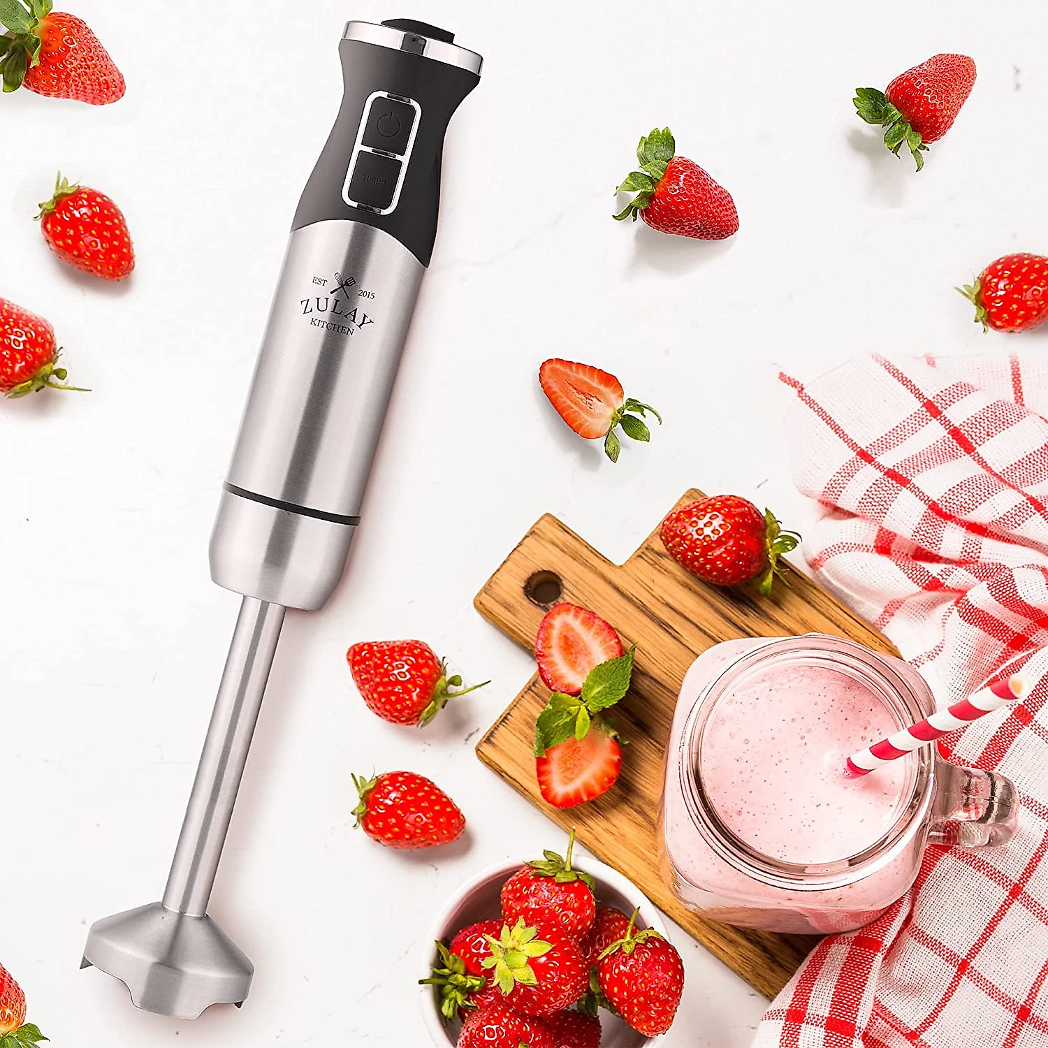 Zulay Mixer 3 em 1 com 8 Velocidades e Acessórios 500W110V Preto